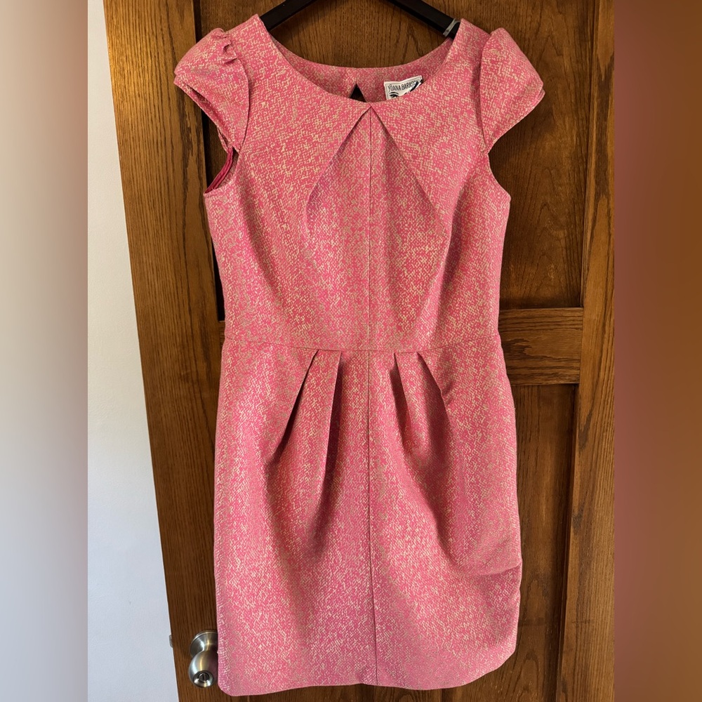 Yoana Baraschi Pink and Gold fitted dress